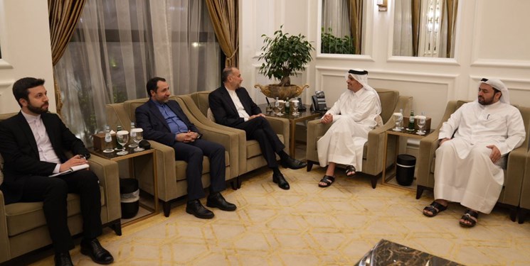 أمير عبد اللهيان في لقاء مع نظيره القطري: إذا استمر النظام الإسرائيلي في الحرب فإن الوضع سيصبح أكثر توتراً