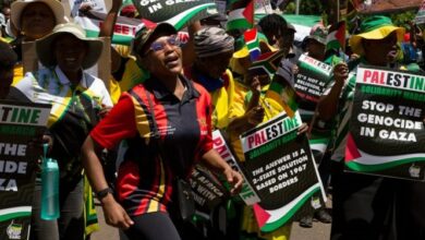 احتجاجات مناهضة للصهيونية في ذروة الحر في جنوب أفريقيا