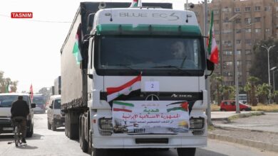 دمشق؛ مضيف قافلة المساعدات الإيرانية للشعب الفلسطيني
