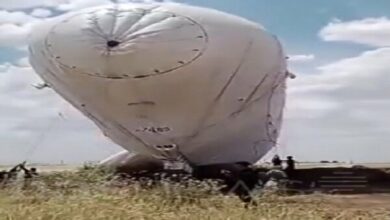 تحطم بالون تجسس أمريكي في سوريا