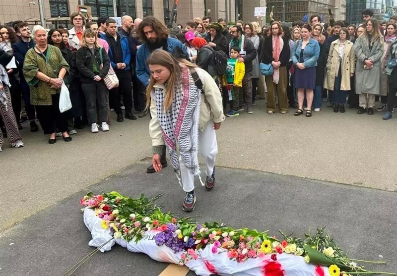 مسيرة موظفي المؤسسات الأوروبية دعما لفلسطين