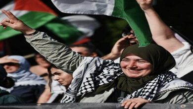 مظاهرة للشعب الكندي دعما لغزة + صور