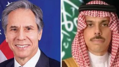 المحادثة بين وزيري خارجية الولايات المتحدة والمملكة العربية السعودية حول مقترح وقف إطلاق النار في غزة
