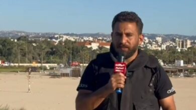 هجوم النظام الصهيوني على ساحل مدينة صور شرق لبنان