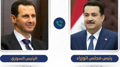 اتصال هاتفي لبشار الأسد برئيس الوزراء العراقي