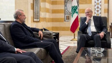 لقاء لاريجاني مع ميقاتي ونبي بري في بيروت