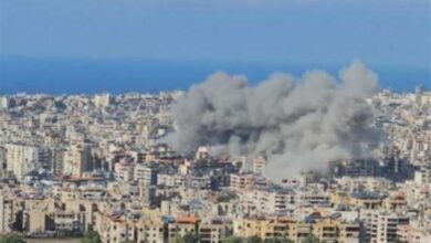 هجمات مقاتلات الجيش الصهيوني على ضواحي بيروت