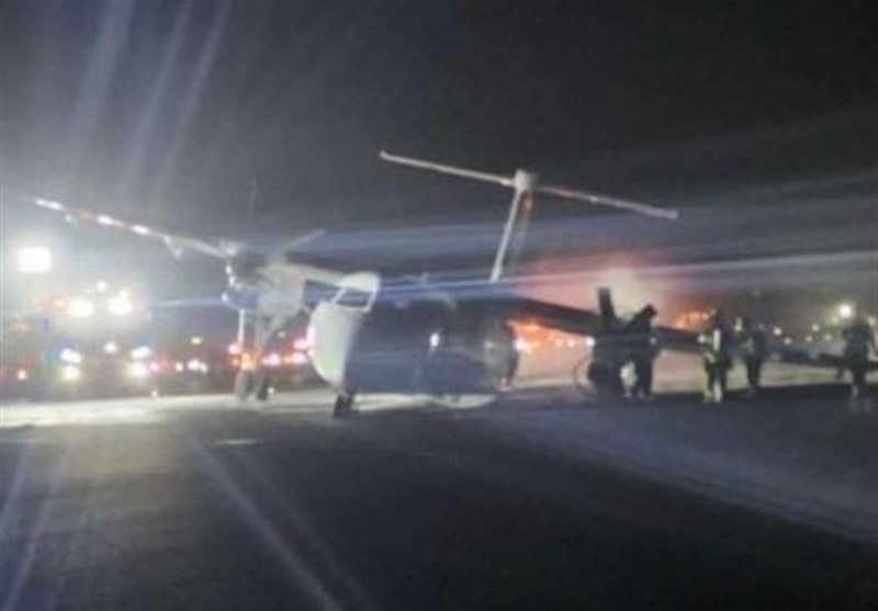 اشتعلت النيران في طائرة كندية أثناء هبوطها