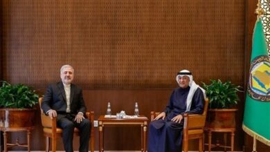 لقاء السفير الإيراني مع الأمين العام لمجلس التعاون لدول الخليج الفارسی