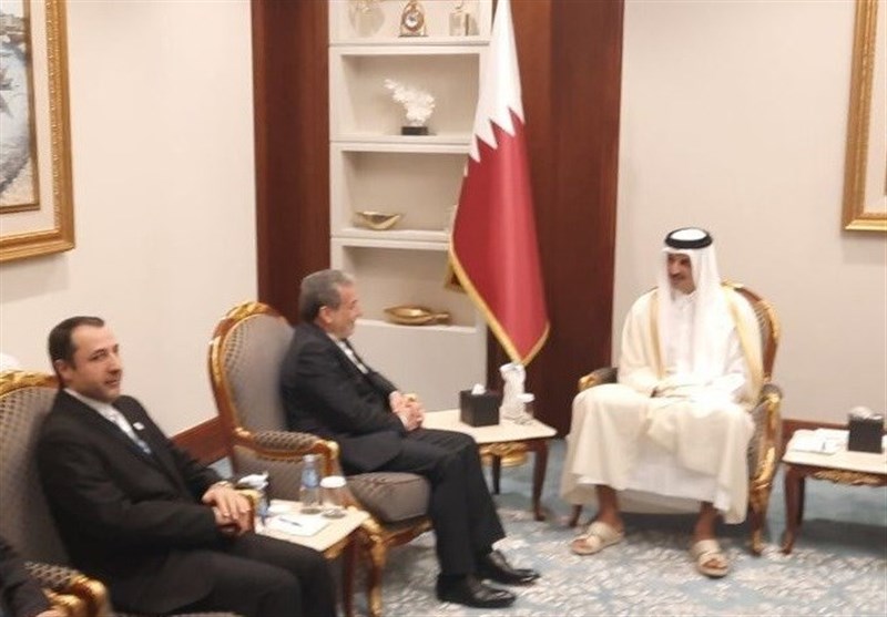 لقاء عراقجي مع أمير قطر