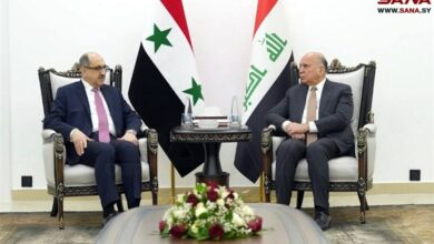 لقاء وزير الخارجية السوري مع نظيره العراقي في بغداد