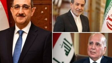 مؤتمر صحفي لوزراء خارجية إيران والعراق وسوريا