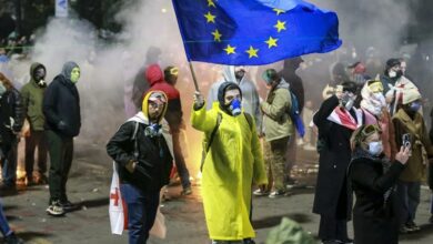 وتبحث المعارضة في جورجيا عن إراقة الدماء والقتل في الاحتجاجات