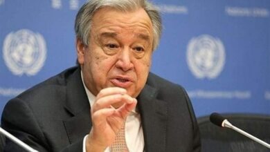 ودعا غوتيريس إلى وقف عدوان النظام الإسرائيلي في سوريا