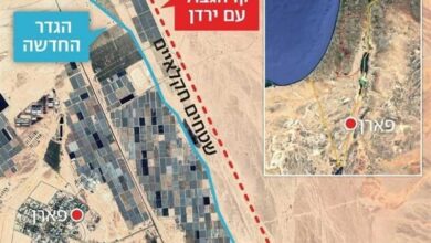 وقام الجيش الإسرائيلي ببناء جدار على الحدود الأردنية