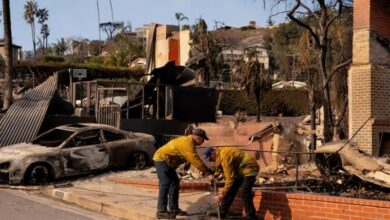تقدم إدارة الإطفاء في لوس أنجلوس قليلاً