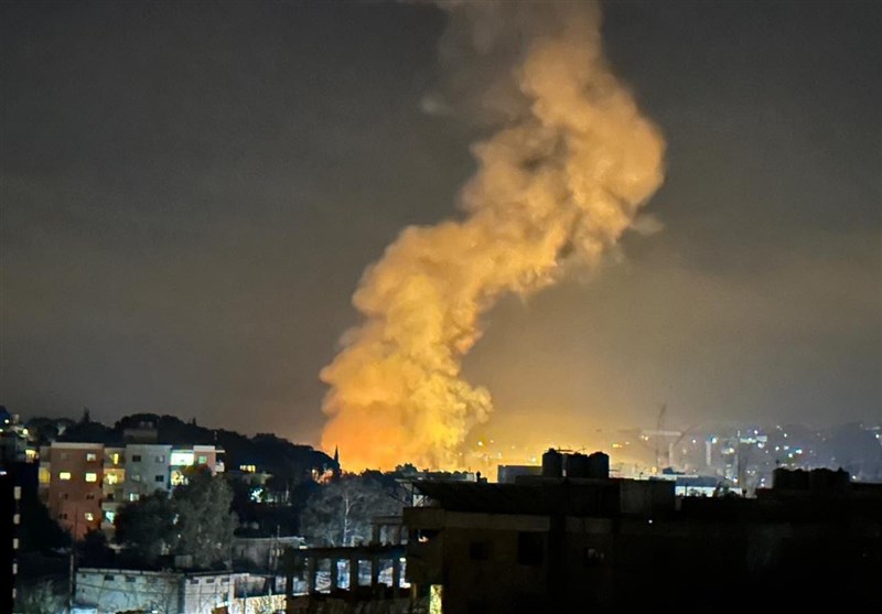 قصف النظام الصهيوني مدينة ناباتيه في جنوب لبنان