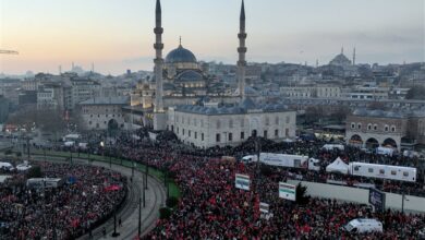 مسيرة لدعم أهالي غزة في اسطنبول