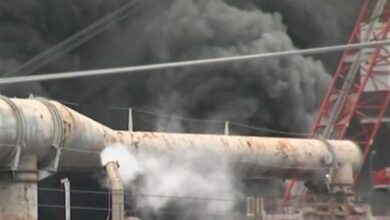 غادرت الحرائق 6 إصابة في مصفاة في كاليفورنيا