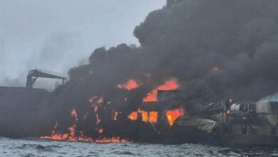 تصادم 2 سفين في بحر الشمال ؛ مصير عدة أطقم غير معروف