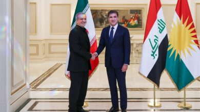 تهانينا لنيشيرفان بارزاني لكبار المسؤولين الإيرانيين