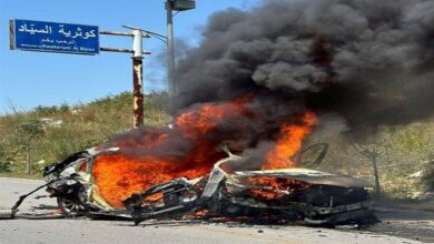 إسرائيلي هجوم بدون طيار على سيارة في جنوب لبنان