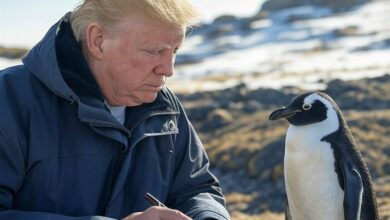 طيور البطريق إما لم تفوت تعريفة ترامب