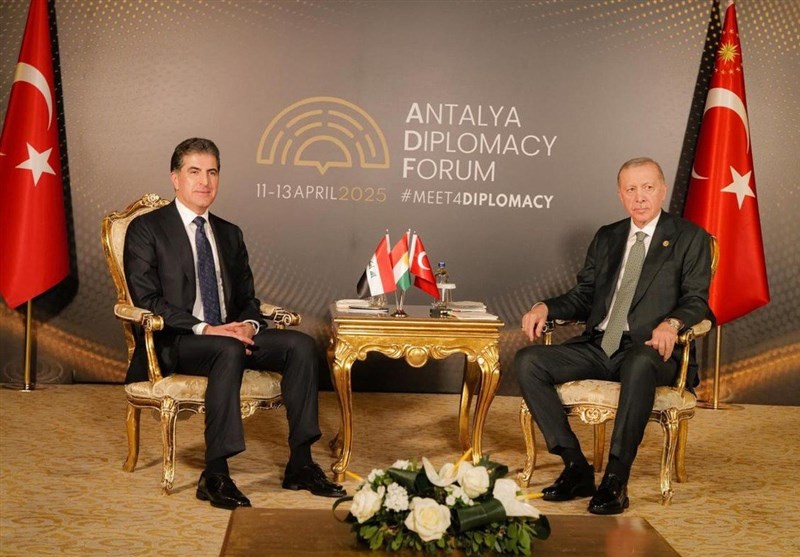 محادثة نيكروفان بارزاني مع أردوغان حول حزب العمال الكردستاني وطريق التنمية