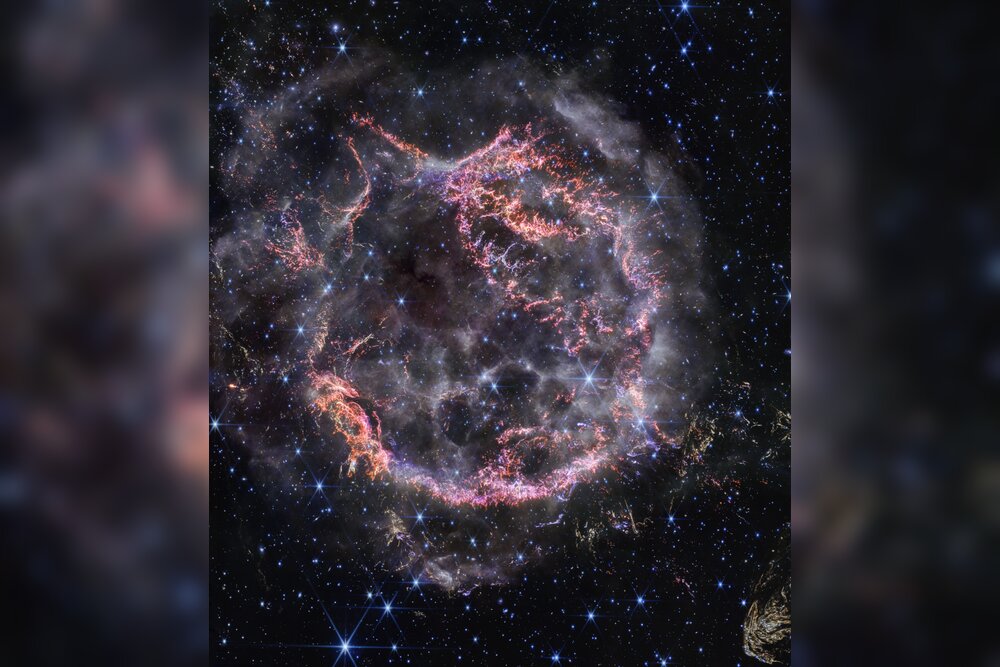 ناسا تلتقط صورة مذهلة لبقايا مستعر أعظم متوهج /ناسا , مستعر أعظم , تلسكوب جيمز ويب , كاسيوبيا A , الفضاء