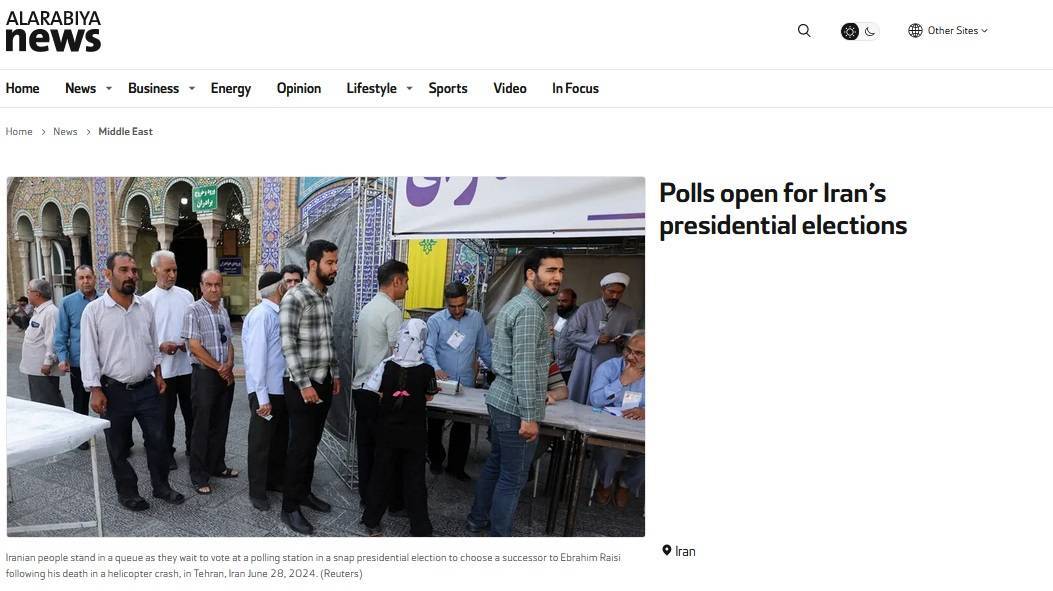 بازتاب آغاز چهاردهمین دوره انتخابات ریاست جمهوری ایران در العربیه بازتاب آغاز چهاردهمین دوره انتخابات ریاست جمهوری ایران در العربیه