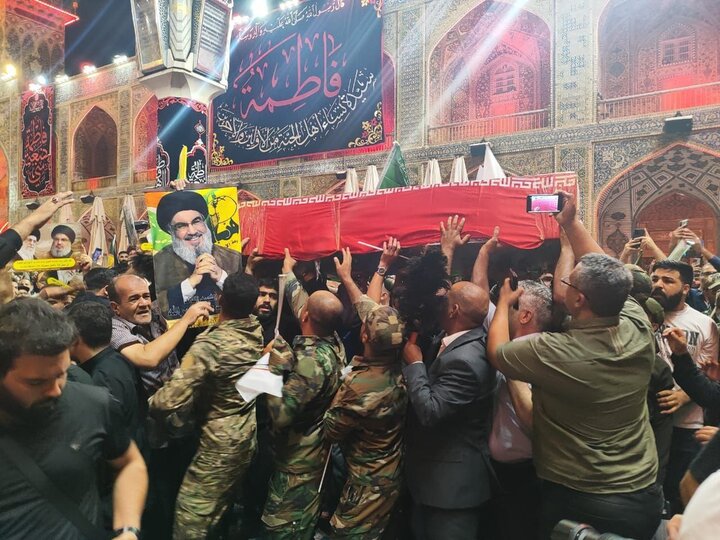 Burial of Martyr Nilforoshan in Najaf Ashraf and circumambulation in the shrine of Hazrat Ali (AS)