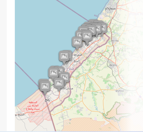 بمباران هدفمند بیمارستانهای نوار غزه طی یک سال گذشته+ نقشه