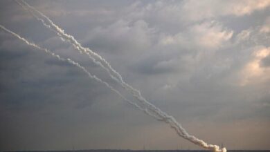 Palestinian resistance rocket attack on the occupied territories