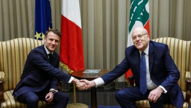 Meeting between Emmanuel Macron and the interim prime minister of Lebanon