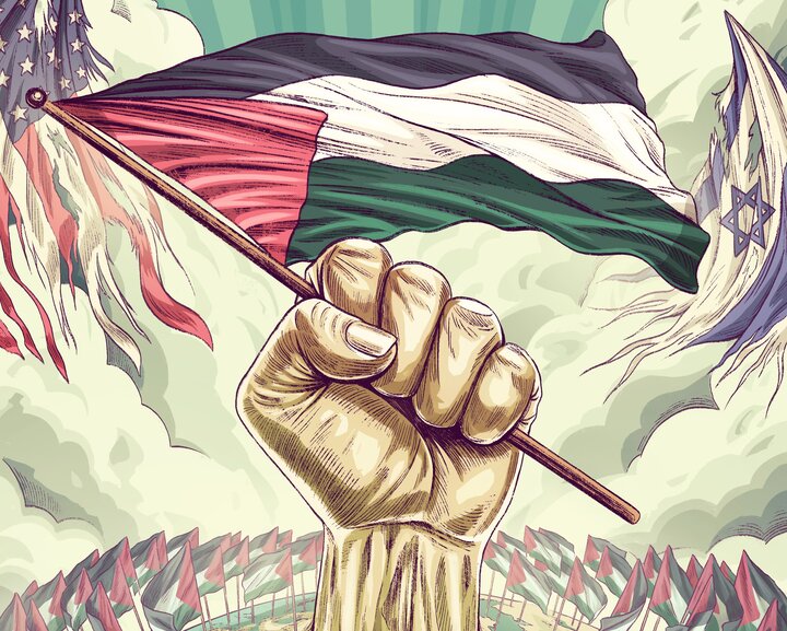 Holding extensive demonstrations in Morocco in support of the Palestinian people