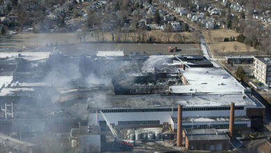 Widespread fire at the US Aerospace Industry Factory+ Film