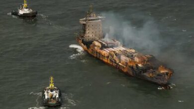 Arrest one person in connection with the collision of tanker and cargo ship in eastern England