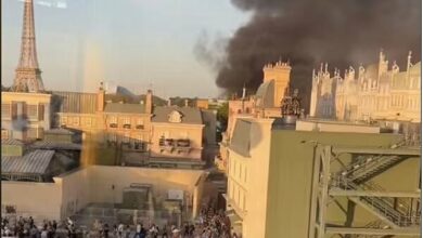 Fire in US Disneyland and Visitors’ evacuation+ Movie