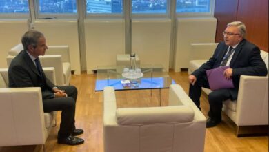 Russian Envoy Ulyanov Consults IAEA Chief Grossi on Iran Nuclear Issue /Mikhail Ulyanov , Rafael Grossi , IAEA , Iran nuclear program , Russia