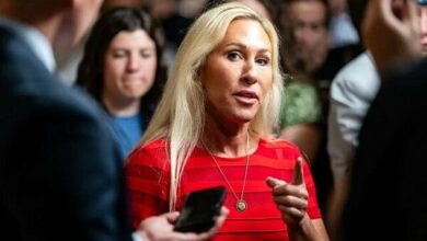 US Congresswoman Marjorie Taylor Greene Criticizes Trump's Interventionist Remarks on Iran /US politics , Donald Trump , Iran , Marjorie Taylor Greene , Thomas Massie