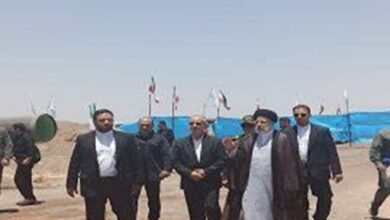 بازدید رئیسجمهور از خط انتقال آب خلیج فارس به رفسنجان