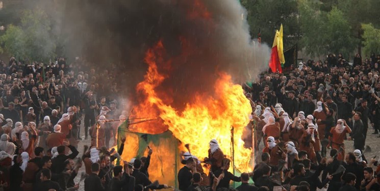 برگزاری آیین سنتی خیمهسوزان در سرخه+ عکس