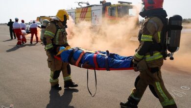 تمرین طرح اضطرار در فرودگاه بینالمللی شهید دستغیب شیراز + فیلم