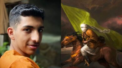 جوانی که خالق بیرقهای ایستاده شد و فرات از شوق افتاده!