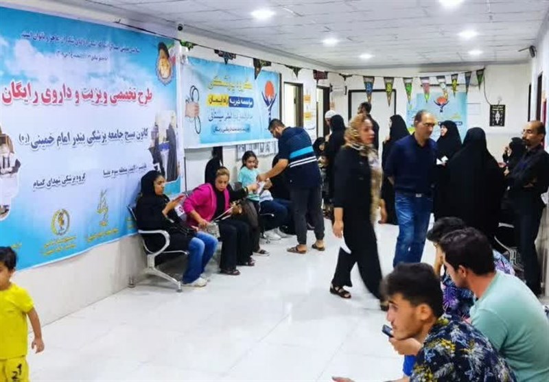 اقدام جهادی ویزیت تخصصی و خدمات درمانی رایگان به محرومان بندر امام خمینی(ره)