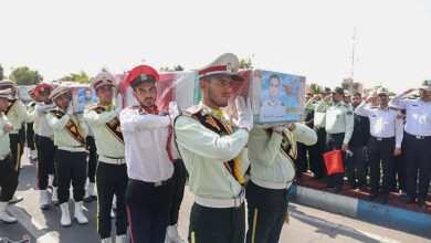 تشییع باشکوه ۲ شهید تروریستی حرم شاهچراغ (ع) در شیراز/ اعلام انزجار مردم از تروریستها + تصاویر