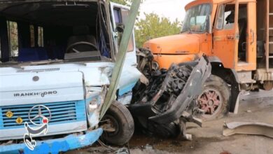 تصادف زنجیرهای در بزرگراه پیامبر اعظم(ص) مشهد با ۲ کشته و ۵ مصدوم + تصویر