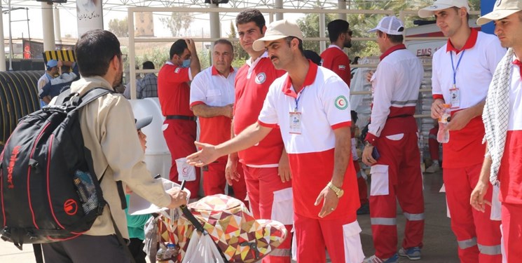 خدمترسانی درمانی به بیش از 8 هزار زائر اربعین توسط هلال احمر فارس