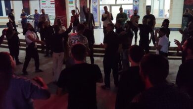 عزاداری زائران آذربایجانی اربعین در تمرچین + فیلم