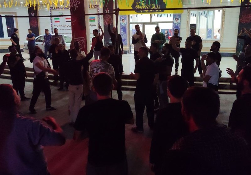 عزاداری زائران آذربایجانی اربعین در تمرچین + فیلم